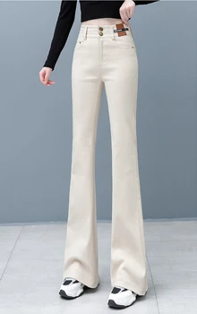 nouă primăvară de toamnă de Moda casual plus dimensiune bumbac stretch brand femei fete flare jeans