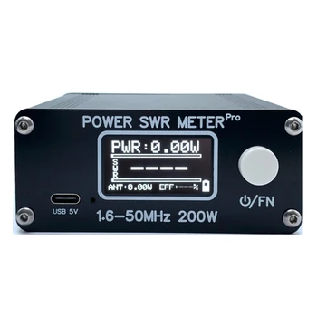 1.6-50Mhz 0,5 W-200W unde Scurte HF Putere SWR Meter Pro HF PWR SWR Metru Cu 1.29 Inch OLED + 50 Ore Acumulator Durabil, Ușor De Utilizat