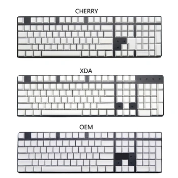 108 PBT Gol Taste Cherry OEM XDA Profil Gamer Nici o Scrisoare Alb Tastă pentru Switch-uri Cherry MX Tastatură Mecanică