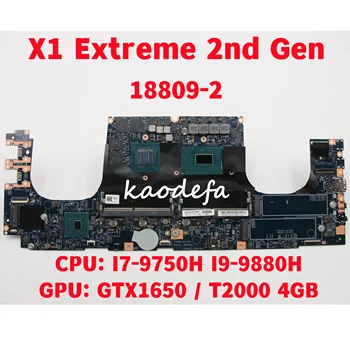 18809-2 Pentru Lenovo X1 Extreme 2nd Gen/P1 Gen 2 Laptop Placa de baza CPU: I7-9750H I9-9880H GPU: GTX1650 / T2000 4GB 100% Test OK