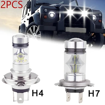 2 buc 100W H4 H7 HID LED Alb Bec Far Super-Luminos Led-uri Albe de Conducere Auto Lumina de Ceață Lampă Auto Lămpi de Ceață Accesorii Auto