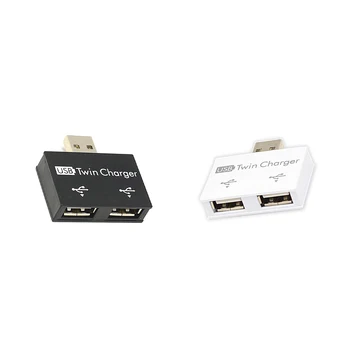 2-în-1 USB2 0 Splitter Încărcător Hub Stabil Cablu Twin Adaptor de Moda Practice Convertor de Putere Extender pentru Negru