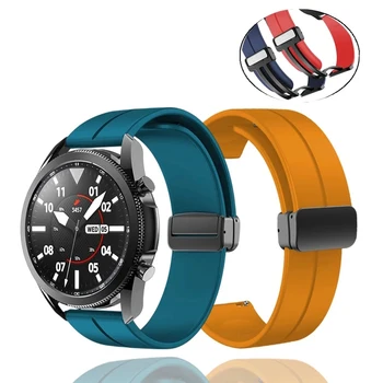 20mm 22mm Silicon Cataramă Magnetică Curea de Ceas Trupa Pentru Huawei GT2 Inteligent Conectat Brățară Negru 20 22 MM Watchband Watchstrap