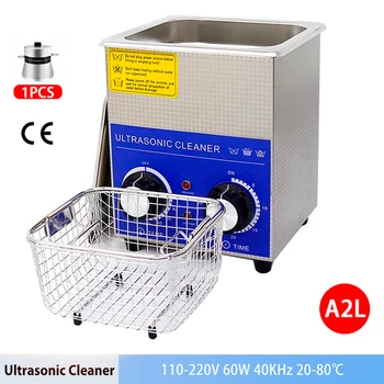 2L Ultrasonic Cleaner 100W din oțel Inoxidabil Ultrasonic Cleaner Baie Cu Încălzire Timer Coș Pentru Curățarea Bijuterii Hardware Alamă