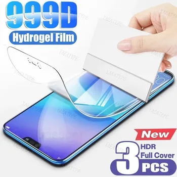 3Pcs Hidrogel Film Pentru Huawei Y7 Y6 Y5 Y9 Prim-2018 2019 Ecran Protector Pentru Huawei Y7 Y6 Y5 Pro 2019 Y9A Y8S Y8P Y7S Y6P Film