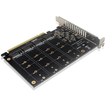 4 Port NVMe să PCIE Card Adaptor M. 2 NVME să PCIe X16 Adaptor 4X32Gbps M pentru Hard Disk Converter Cititor de Expansiune