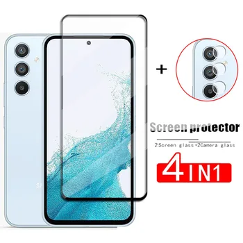 4IN1 Acoperă Sticla Pentru Samsung Galaxy A54 Temperat Pahar Ecran Protector Protective Film de Telefon Pentru Samsung Galaxy A54 A34 A14