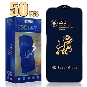 50pcs ESD Temperat Pahar Plin cu Acoperire Ecran Protector de Film de Explozie Guard Pentru iPhone 14 13 12 11 pro max 7 8 plus x xr xs max