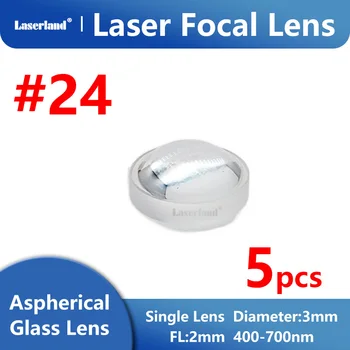 5pcs 3mm Plat, Convex Fascicul Colimatorul Lentilă de Sticlă pentru Rosu Verde Albastru Laser
