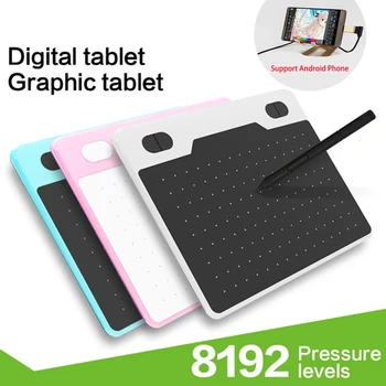 6 Inch Ultralight Tableta Grafica Pentru Desen, Artă Digitală Tableta Cu 8192 Niveluri Pen-Baterie Liber Dispozitiv Android Compatibil