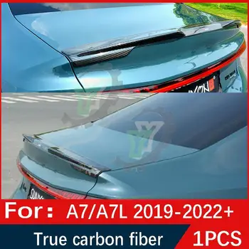Adevărat fibra de carbon Pentru Audi A7/A7L 2019 2020 2021 2022+ Accesorii Auto Spoiler Acoperiș Spate Geam Spate Portbagaj, Aripa Splitter Tapiterie