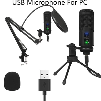 BM-65 DE Microfon USB Pentru PC pentru Laptop Calculator Cardioid Studio de Înregistrare de Voce de Voce prin YouTube Live Broadcast Accesorii
