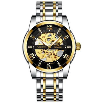 Branduri de moda Ceasuri Mecanice Oameni de Afaceri Simplu Automată Ceasuri de mana Barbati Sport Impermeabil Ceas Reloj Hombre NOI
