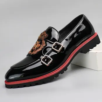 Britanic Pantofi din Piele Bărbați Respirabil Afaceri Formale Pantofi pentru Bărbați Primăvara și Toamna Barbati Casual Valul Pantofi Rochie Pantofi pentru Bărbați
