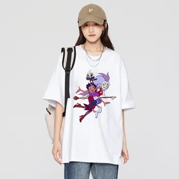 Bufnita Casa Femei T-shirt Disney Bumbac Haine Casual Anime Topuri Kawaii Maneca Scurta Desene animate Tricouri Hip Hop Streetwear