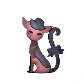 CINDY XIANG Acrilice Cat Broșe Pentru Femei Poartă Pălărie Kitty Pin Bijuterii de Moda de Design Animal