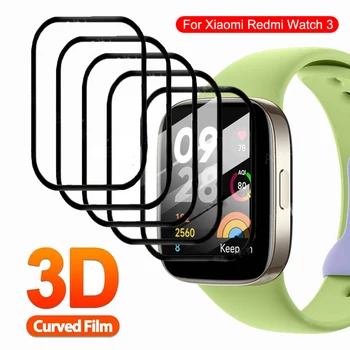 Complet 3D Curbat Protector de Ecran Pentru Xiaomi Mi Redmi Ceas Smartwatch 3 Accesorii Clar Moale Folie de Protectie, Nu de Sticla