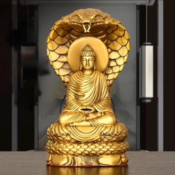 Cupru Pur Shakyamuni Acasă Buddha Sala Meserii Cupru Statuie A Lui Buddha Acasă Living, Dormitor Feng Shui Ornamente