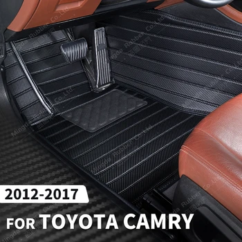 Custom din Fibra de Carbon stil Covorase Pentru Toyota Camry 2012 2013 2014 2015 2016 2017 Jos Covor de Acoperire Auto Accesorii de Interior