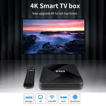 D905 Set Top Box de Înaltă Rezoluție Multi-interfață TV Set Top Box ABS SUA/UE/UK Plug S905 8G 1G 4K Smart TV Box pentru Android