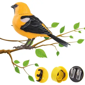 Decorative Păsări False Electrice De Jucarie Interactiva Cu Sunet De Simulare De Lumină Și De Control Vocal Ornamente Pentru Pomul De Decoratiuni Exterioare