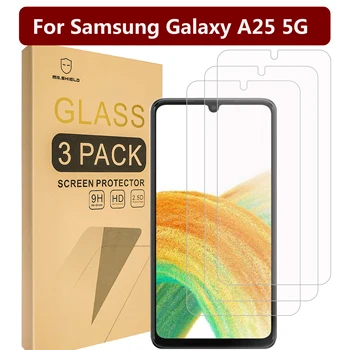 Domnul Scut [3-Pack] Ecran Protector Pentru Samsung Galaxy A25 5G [Sticla] [Japonia Pahar cu Duritate 9H] Ecran Protector