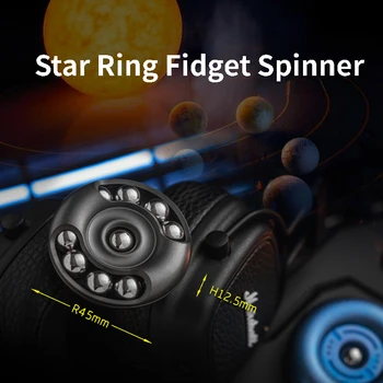 EDC Spațiu Seria Star Ring Compozit Deget Joc Gyro Împingând Carduri Decomprima Metal la Modă Jucării Pentru a Calma Fidgeting