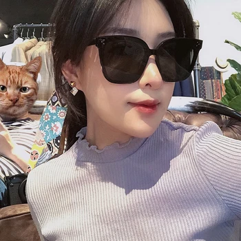 Ei Blând MxxR ochelari de Soare Pentru Femei, Barbati Negru Ochelari ochi de Pisica MGlasses Spion de Moda Supradimensionate de Lux de Designer de Brand Coreea