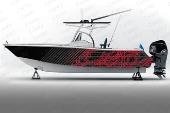 Fagure de miere vector de abstractizare Barca Autocolant de Ambalare Pește Barca Impermeabil Personalizat Marin Barca Decal Autocolant barca folie de vinil