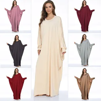 Femeile Musulmane Supradimensionate Batrobe Rochie Casual, Jilbab-Ul Abaya Moda Solid De Culoare Moale Doamnelor Cult Îmbrăcăminte Halat