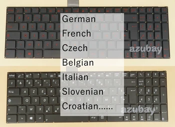 Germană cehă franceză Belgiană, italiană, Slovenă CRO Tastatura Pentru Asus R510VB R510VC R510W R510WA R510Z R510ZA R510ZE R513C R513CL