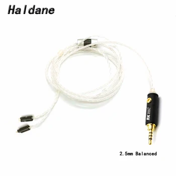 Haldane 8Cores OCC 7N Argint Placat cu Hi-end HIFI 0.78 mm 2Pin Căști Upgrade Cablu De Moștenitor 10.UN IEM8.0 IEM10.0 KZ