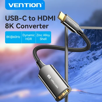 Intervenție USB-C pentru Cablu HDMI 8K Tip C de sex Masculin la HDMI de sex Feminin Converter pentru HDTV Monitor Projrctor Tableta Thunderblot 3 HD Cablu