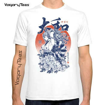 Japonez Harajuku Streetwear T-shirt Stil Urban cu Maneci Scurte T Shirt Hip Hop Casual Yamato Tatuaj de Arta Bărbați Anime Tricou