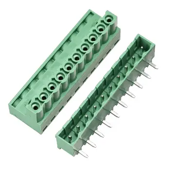 Keszoox 5,08 mm Phoenix Conectori 10-Pin 5,08 mm Pas Dreapta Unghi PCB Bloc Terminal cu Șurub Conector 10 Seturi