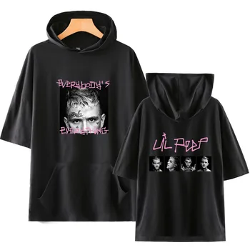 Lil Peep Tricou Alb-Negru Imprimare 3D Unisex T-shirt Rece Fata de Moda Casual Harajuku Femei cu Glugă Tricou Streetwear