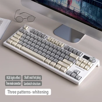 LT84 84-cheie RGB Tastatură Mecanică Hot-swappable Trei-Modul De 2,4 G/BT5.0 Tip C cu Fir DIY Mecanică de Joc Tastatură Butonul de Control.