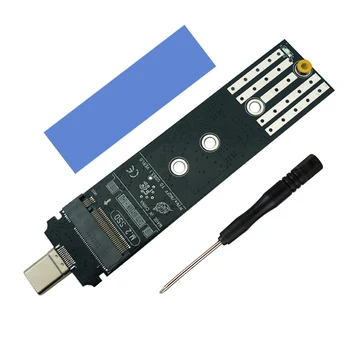 M. 2 NVME/SATA USB3.1 Tip-C Adaptor Dual Protocol M2 SSD Bord M. 2 USB3.1 Adaptor pentru M. 2 NVME PCIe, SATA unitati solid state M2 SSD RTL9210B