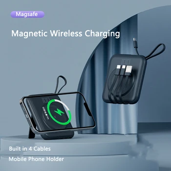 Magsafe Încărcător Wireless pentru iPhone 14 13 12 11 Power Bank 10000mAh cu Cablu Inel Magnetic pentru Samsung Huawei, Xiaomi Powerbank
