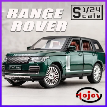 Metal, Masini de Jucării Scara 1/24 Range Rover SUV turnat sub presiune din Aliaj de Modelul de Masina pentru Baieti Copii Jucărie pentru Copii de Vehicule Off-road de Sunet și Lumină