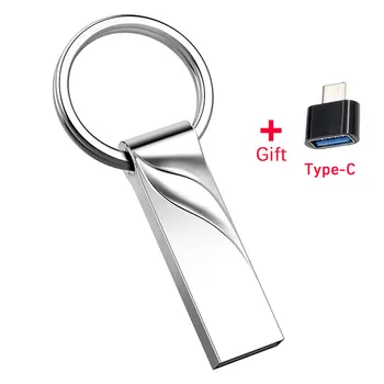 Metal Pen Drive USB 2.0 Stick de 128GB 512G Flash Pendrive de Mare Viteză 8GB 16GB 32GB 64GB USB Flash Drive de 256 gb Memory stick