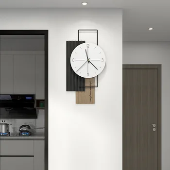 Modern, Simplu de Lumină și de Lux Ceas de Perete Camera de zi Casa de Moda Creative Decorative, ceasuri de Perete 3D din Metal Decor de Perete