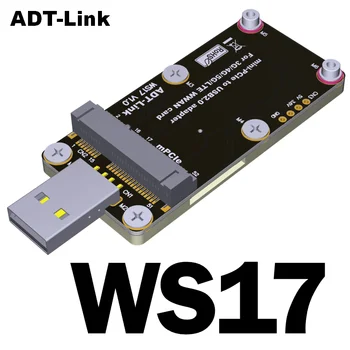 mPCIe 3G/4G/5G/LTE Card La USB 2.0 Adaptor de Aplicare WWAN Card Reader USB ADT-WS17 MPCIe USB 2.0 cu SIM Dual Slot pentru Card
