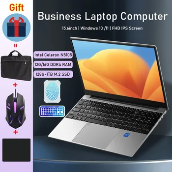 N5105 Gaming Notebook 15.6 Inch Laptop 16GB RAM Windows 10 Ieftin Calculator Portabil PC-ul de Amprente Backlit-Uri Transport Gratuit