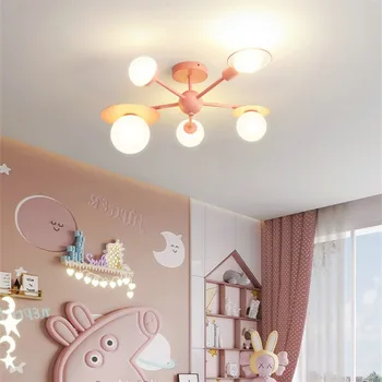 Nordic lumina plafon Dormitor pentru Copii Abajur de Sticla Desene animate cu LED copil lampă de Fata Baiat Copii Princess Room bucătărie de iluminat