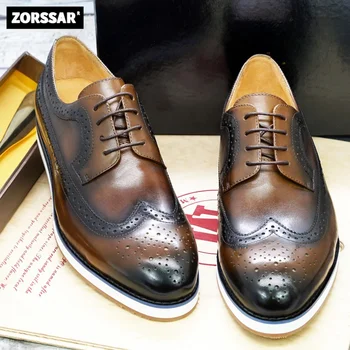 Omul Oxford Brogue Rochie De Mireasa Formale Mai Buni Pantofi De Mire Manual De Stil Om De Afaceri Cu Pantofi De Designer Mens Pantofi