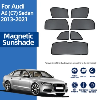 Pentru Audi A6 C7 Sedan 2011-2018 Magnetice Auto Parasolar Scut Parbriz, Geamurile Laterale Din Spate Parasolar Visor Cortina De Acoperire
