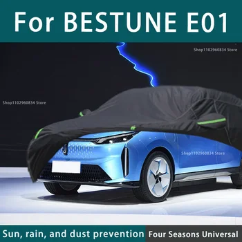 Pentru Bestune E01 Complet de Huse Auto Exterioare de Protecție solară Praf, Ploaie, Zăpadă de Protecție Anti-grindină prelata Auto Capac Negru