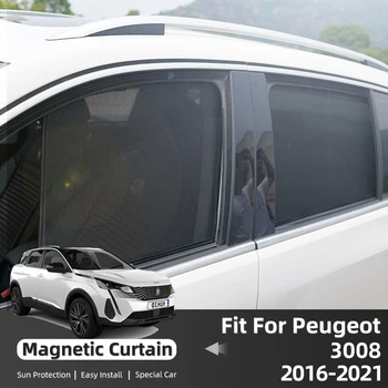 Pentru Peugeot 3008 P84 2016-2023 Fereastra Pe Partea Din Spate Parasolar Parasolar Parasolar Auto Scut Magnetic Parbriz, Plasă De Cortina