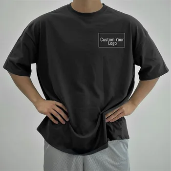 Personalizabil Sport Maneca Scurta de Vara Barbati Vrac Plus Dimensiune Casual de Funcționare a Echipamentelor de Formare Gât T-Shirt